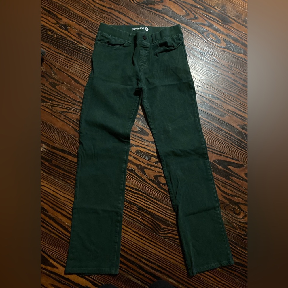 Betabrand Medium Long jeans green